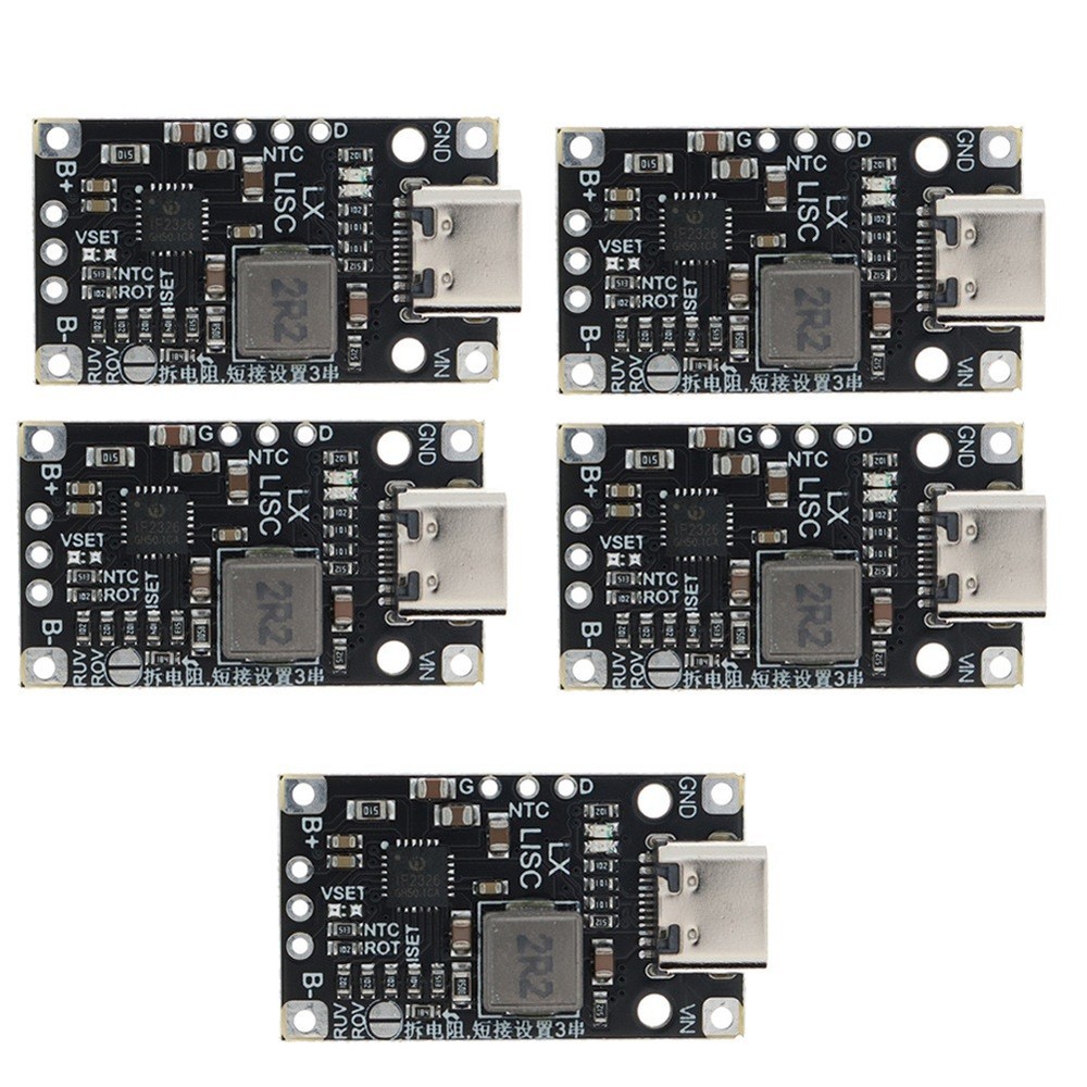5PCS Type-C 2S  Lithium Battery Charging Boost Module 8.4V 12.6V with1189