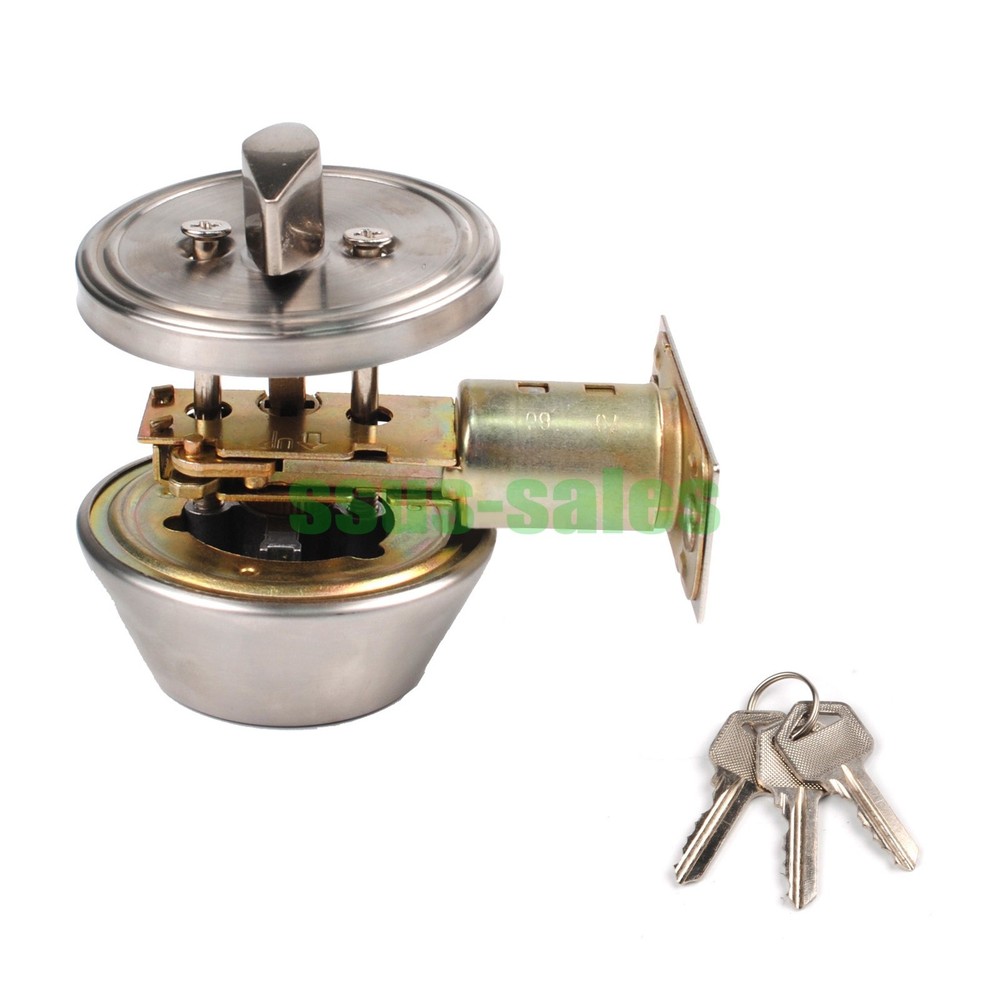 Single-sided locking Silver three keys door thickness 35–45 mm bedroom/study US