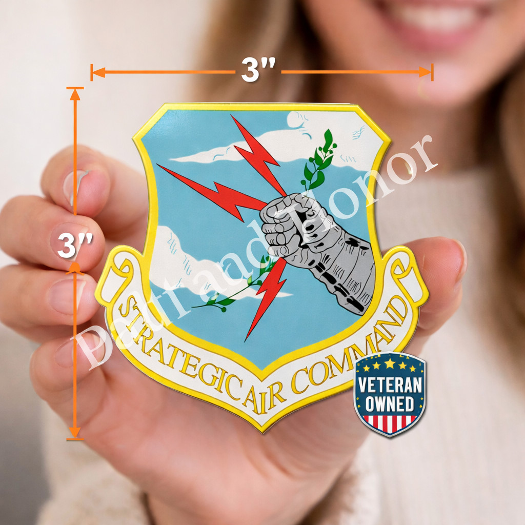Strategic Air Command 3” Magnet Laminated Oracal 651 Veteran Owned FREE SHIP