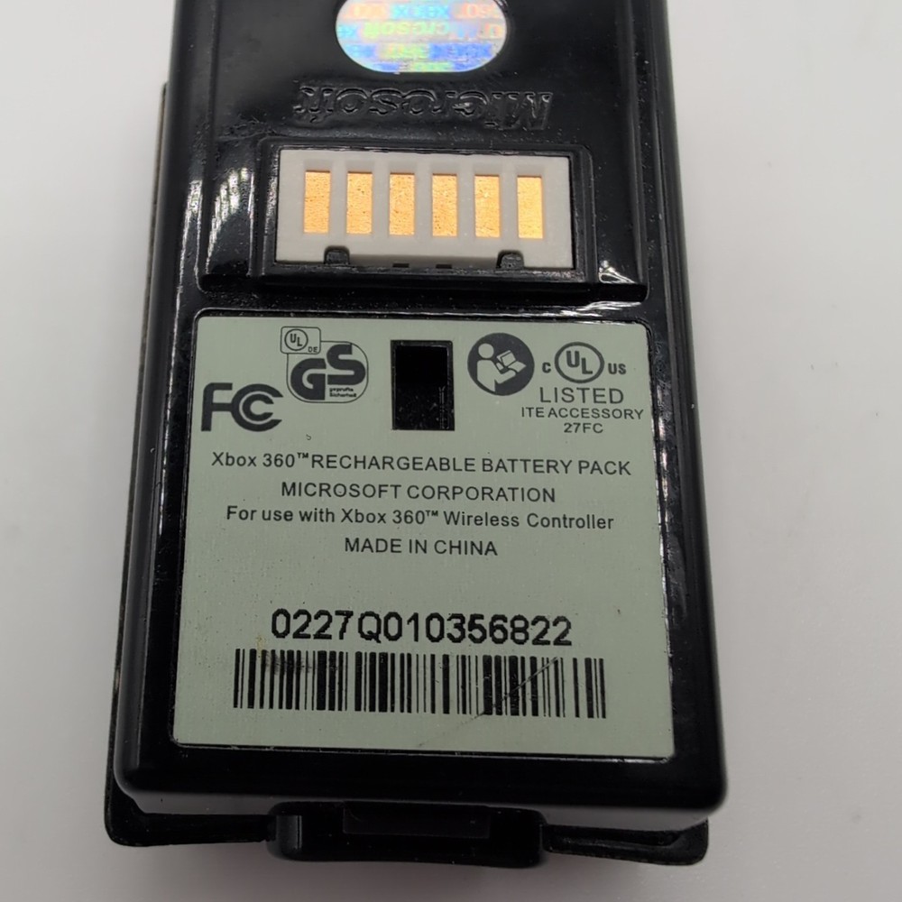 Microsoft Xbox 360 Black Rechargeable Battery Pack OEM UNTESTED
