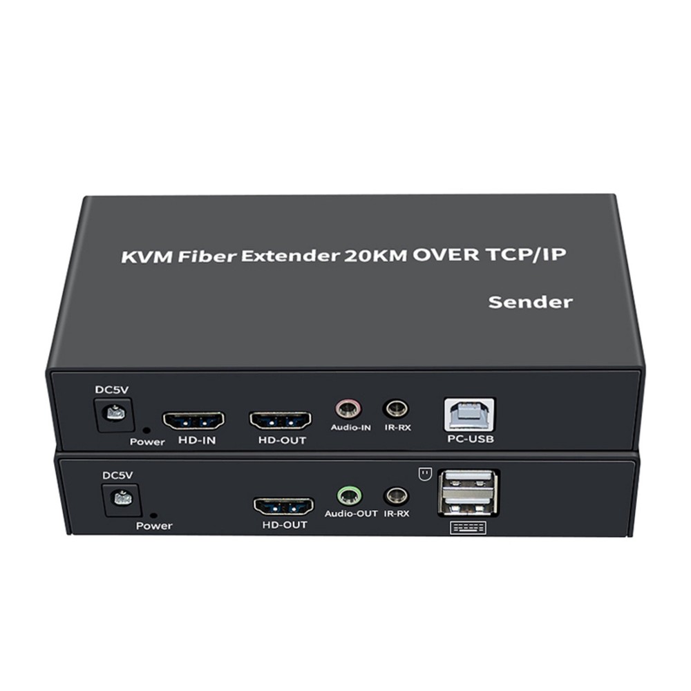 Plug&play HDMI KVM Fiber Extender over SC Fiber Optical Cable Support USB Mouse