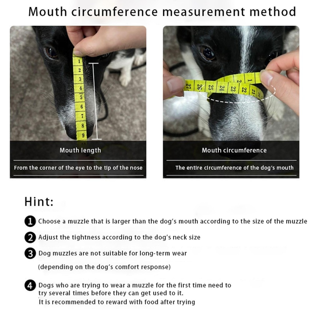 Dog Muzzle for Small, Medium, Large and Extra Large Dogs, Allows Panting and ...