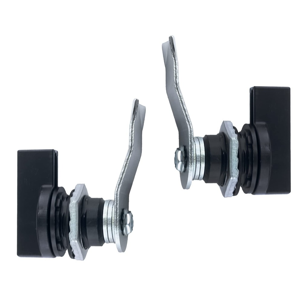 2Pcs Black Thumb Operated Offset Cam Cabinet Locks