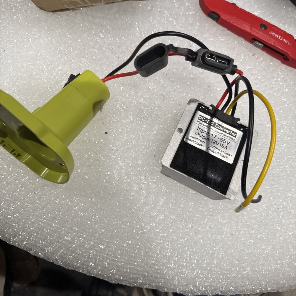 18V to 12V Step Down Converter Compatible with Ryobi 18V Battery Adapter Volt...