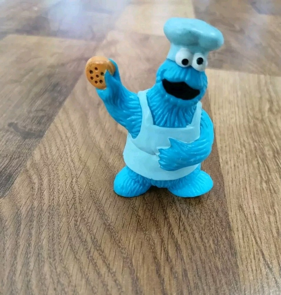 COOKIE MONSTER Chef w/Cookie Sesame Street Figurine Tara Toys PVC Figure U-Pick