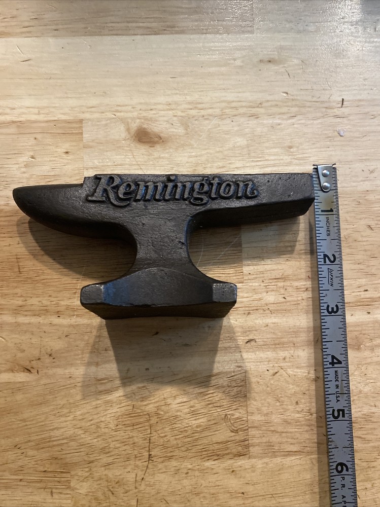 Remington Rifles Anvil Blacksmith Gunsmith Solid Cast Iron Paperweight Collector