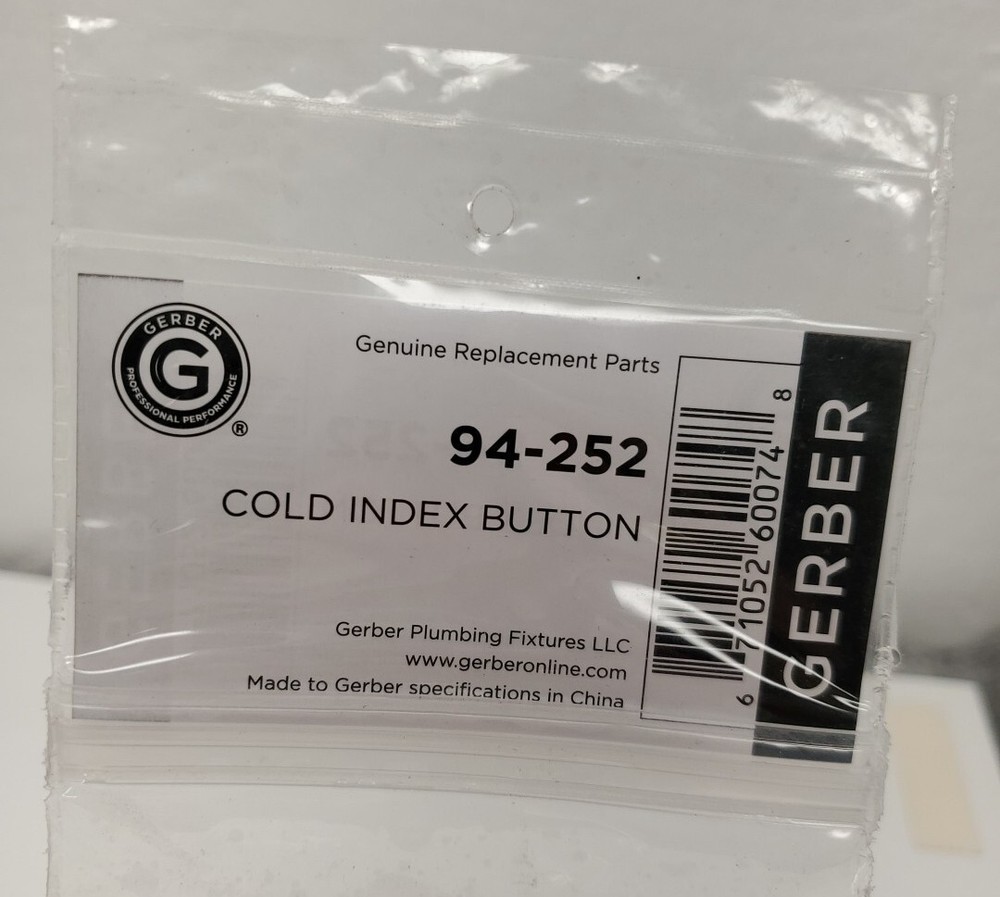 Gerber 94-252, G0094252 Cold Index Button for Small Compression Handle
