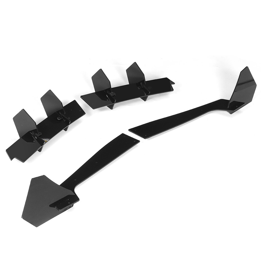 For Ford Mustang 2018-2021 Glossy Black Rear Diffuser & Rear Side Splitters