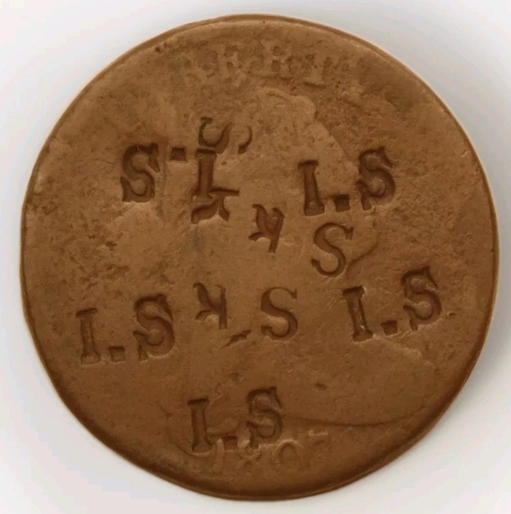 1807 Large Cent Draped Bust Counter Stamp