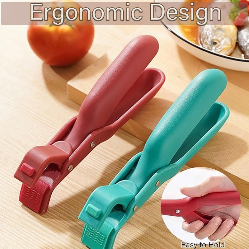 2X Multi-Purpose Anti-Scald Bowl Holder Clip for Kitchen,Silicone Non-Slip Clip