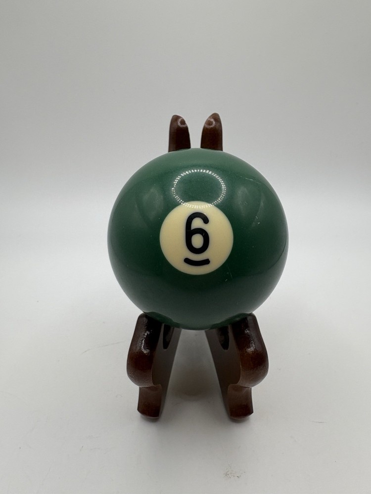 Vintage 2 1/4" Billiard Pool Ball Replacement #6 Solid Dark Green
