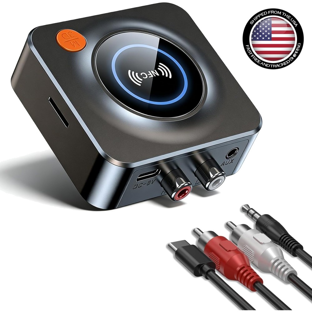 Bluetooth Receiver for Home Stereo, AUX RCA to Bluetooth Adapter for Old Speaker