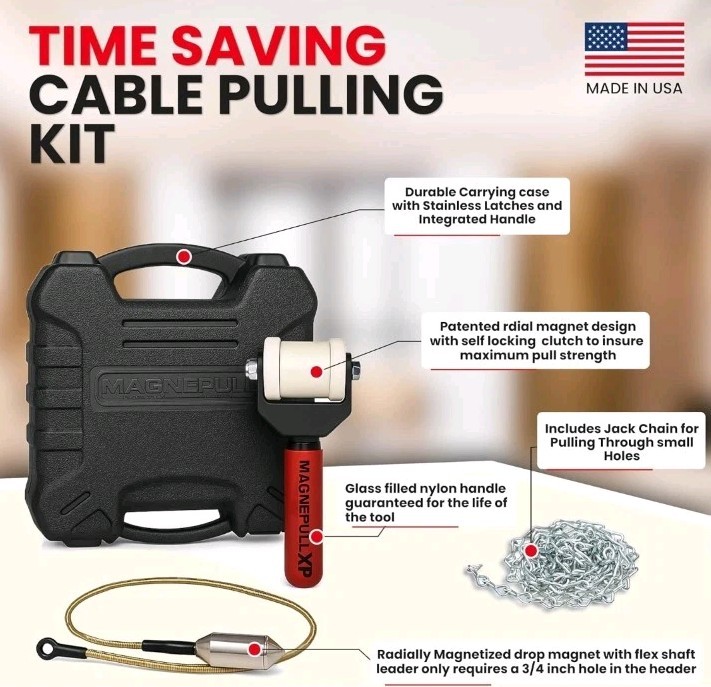 Magnepull XP1000-LC Magnetic Wire Puller Fishing System Electrical Tools DIY Pro