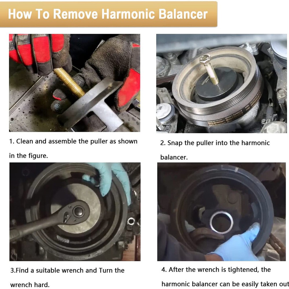 25264 Harmonic Balancer Puller Crank Pulley Puller For GM Dodge Jeep Chrysler