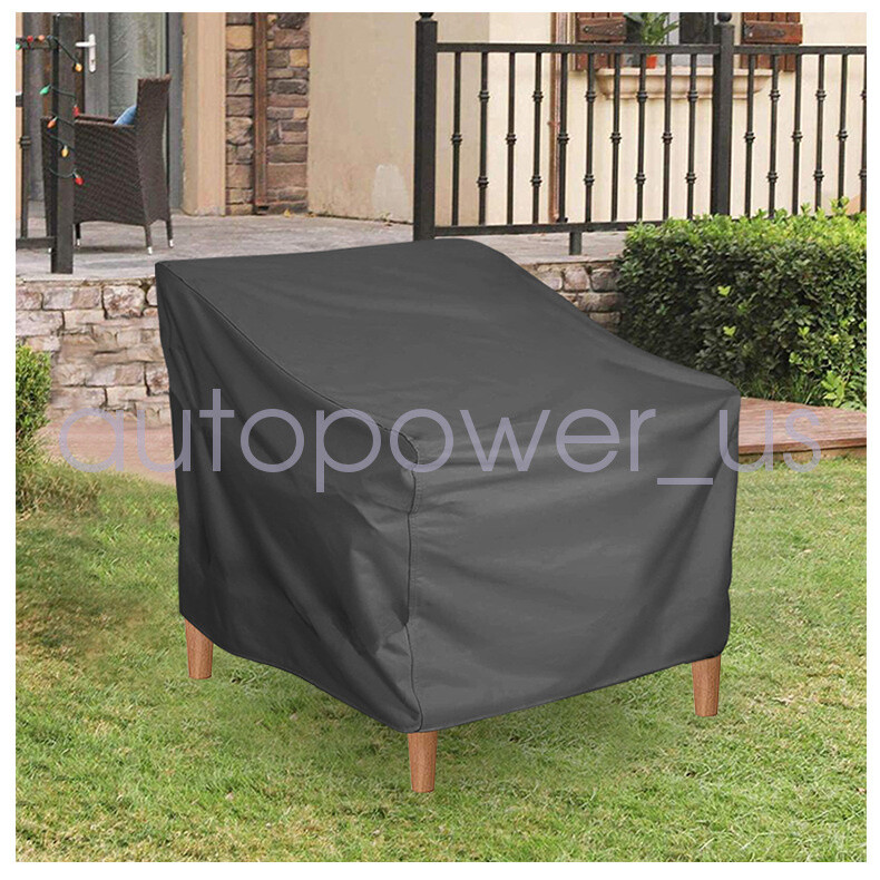 Patio Chair Cover Outdoor Garden Lawn Furniture sun Waterproof Protector Black