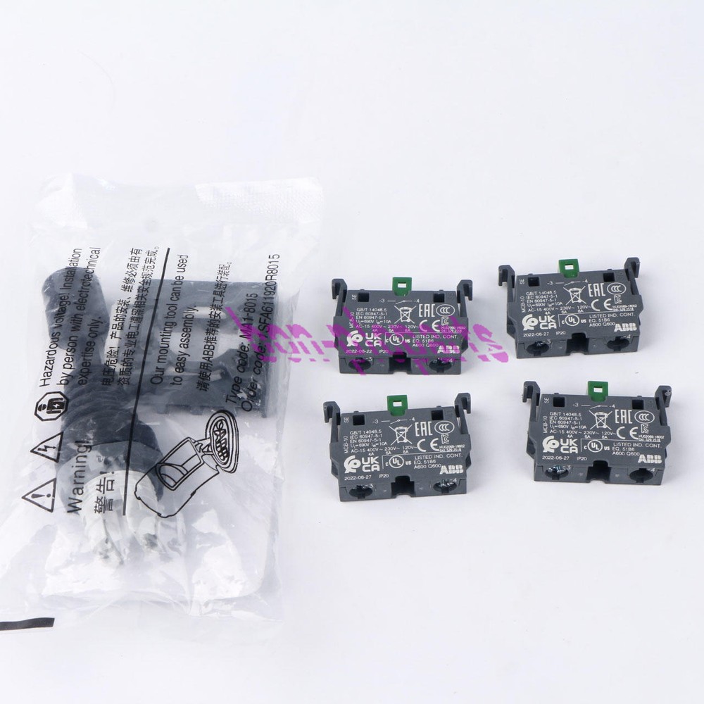1x ABB Control Joystick Switch MJS6-40B with 4 MCB-10 Contacts Reset Type