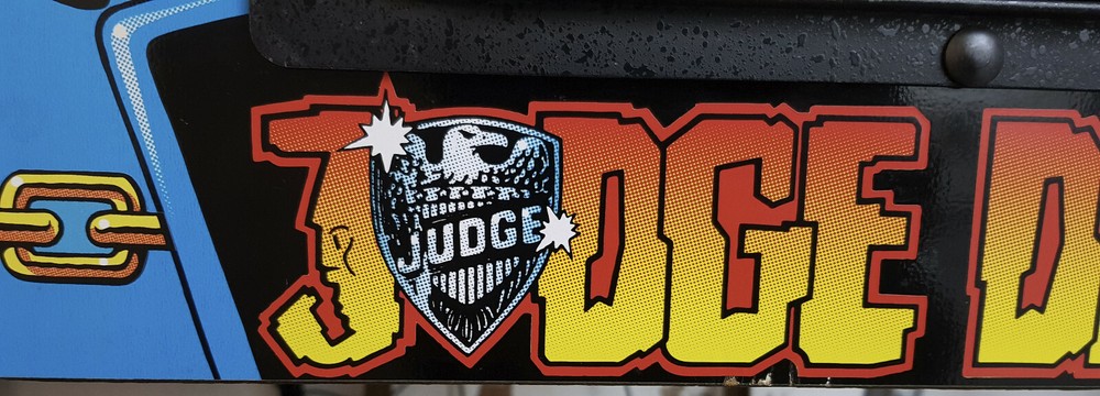 Judge Dredd - Pinball Machine Cabinet Front Decals