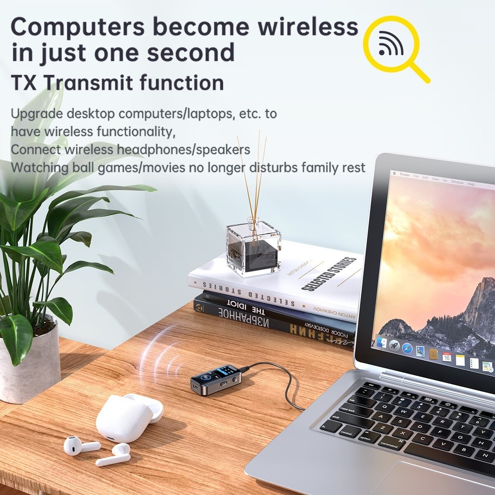 4 in1 Bluetooth Audio Adapter Wireless Receiver Transmitter MP3 Player 3.5mm Aux