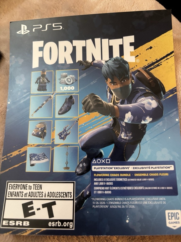 Epic Games Flowering Chaos Bundle 1,000 V-Bucks DLC Code for PS5