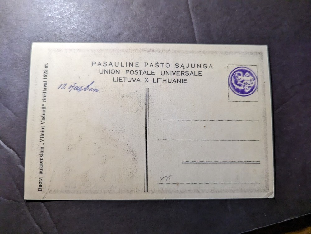 Mint Lithuania Postcard Lets Lead Vilnius Snake Castle