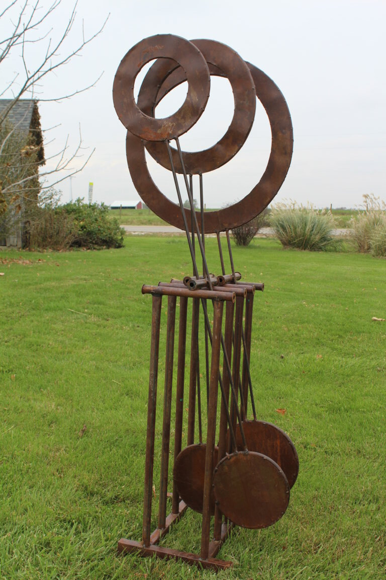 67" Tall Large Metal Yard Art Pendulum