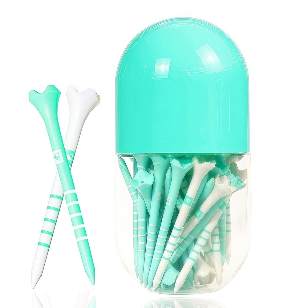 Premium Plastic Golf Tees with Mark System, Unbreakable, 60Pack, Size 31/4" &