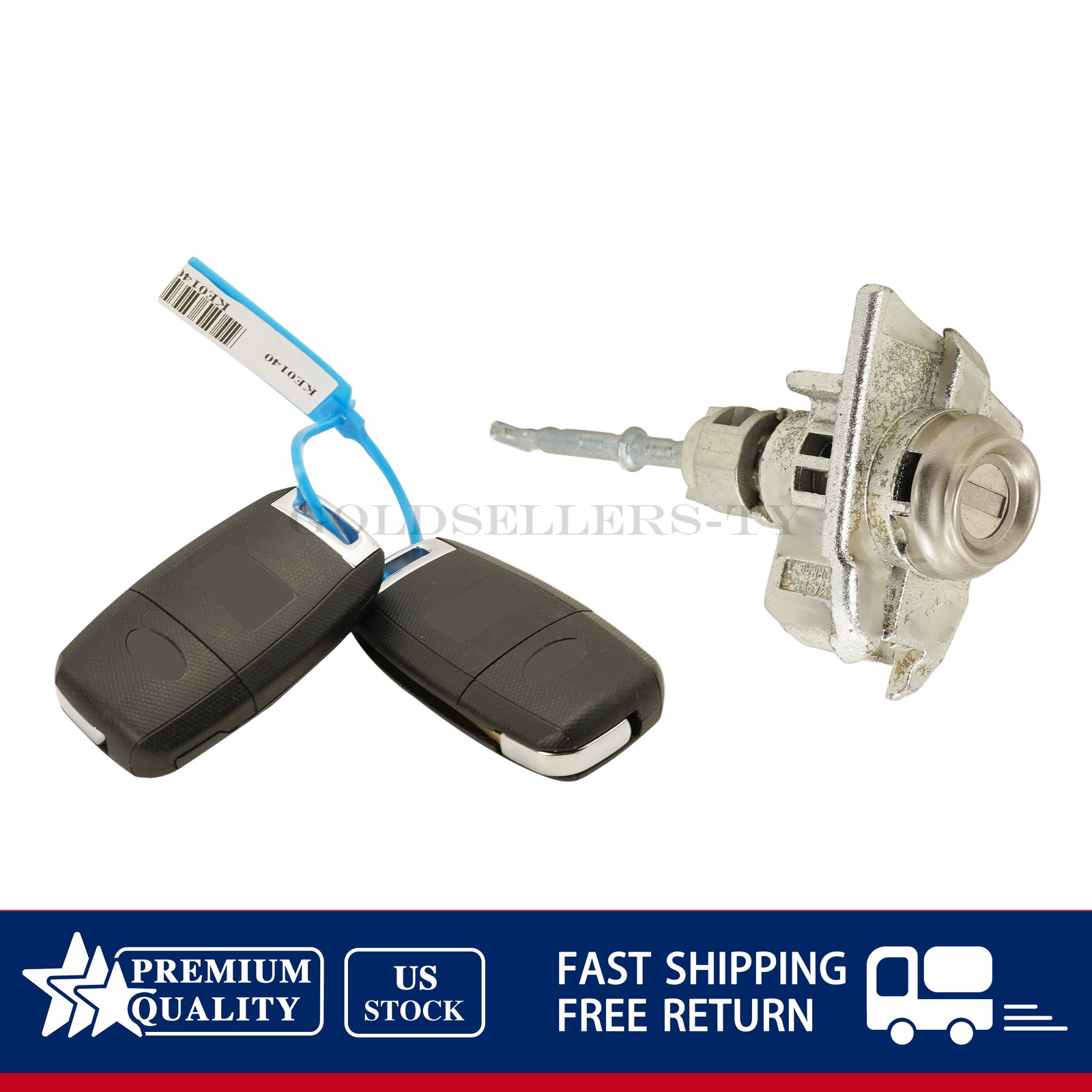 NEW For 2017-2022 Kia Sportage Left Door Lock & Key Cylinder Set 81970-D9A00 US