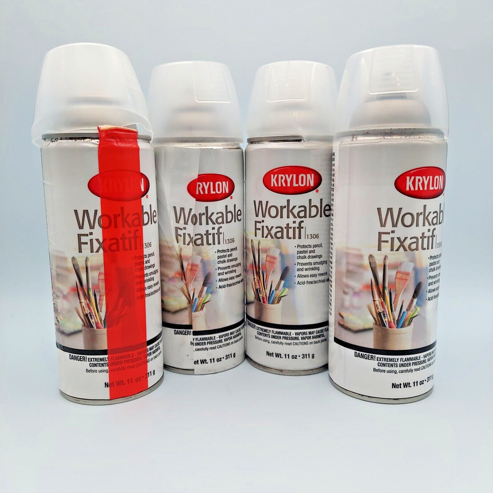 Krylon Workable Fixatif- Damaged Cap/Label