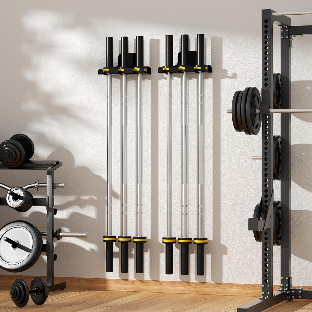Space-Saving Barbell Hanger - Fits Standard & Olympic Bars for Easy Access