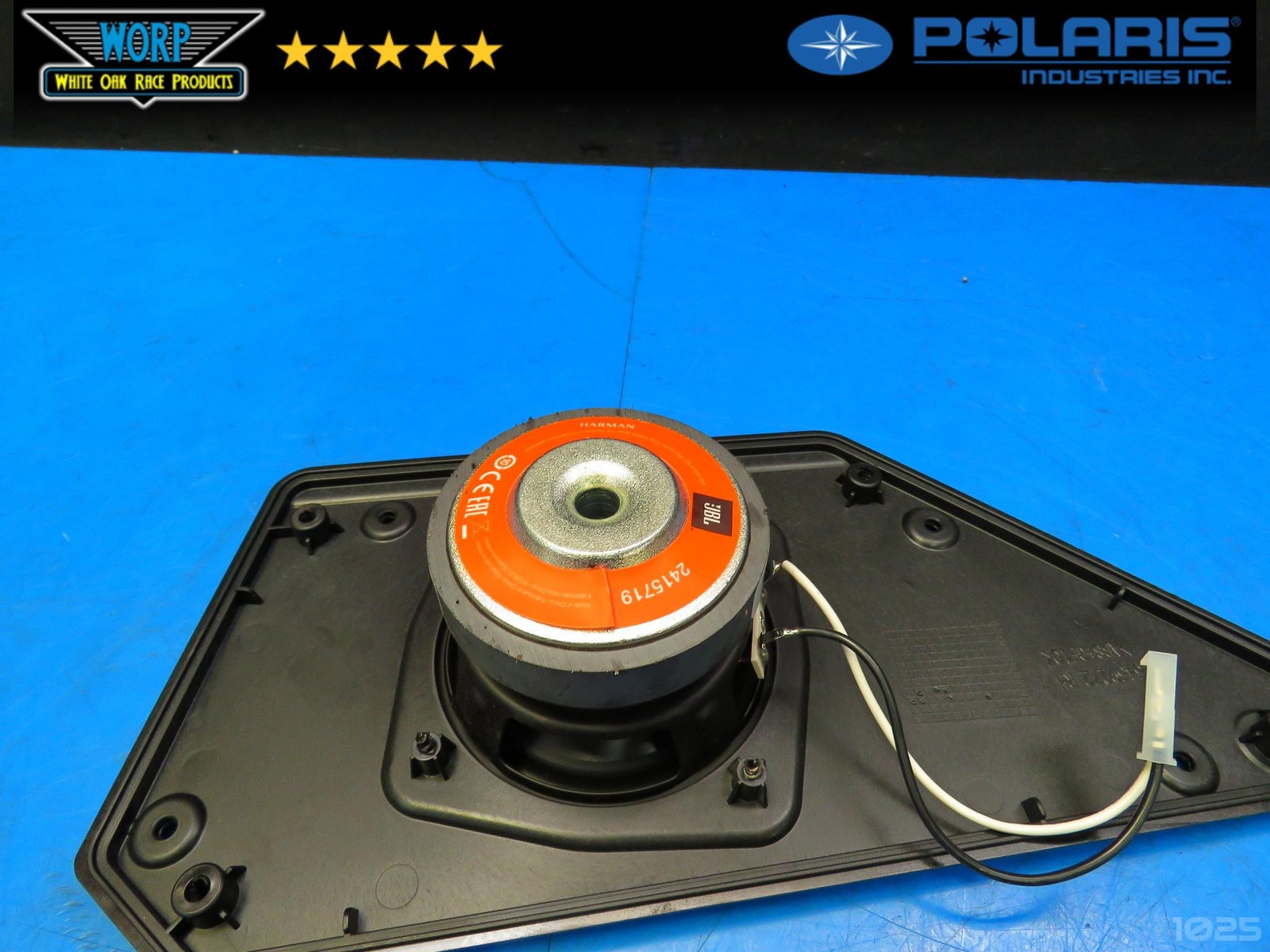 24-25 POLARIS XPEDITION MID WOOFER SET W/ MOUNTS GRILLES SPEAKERS GENUINE OEM