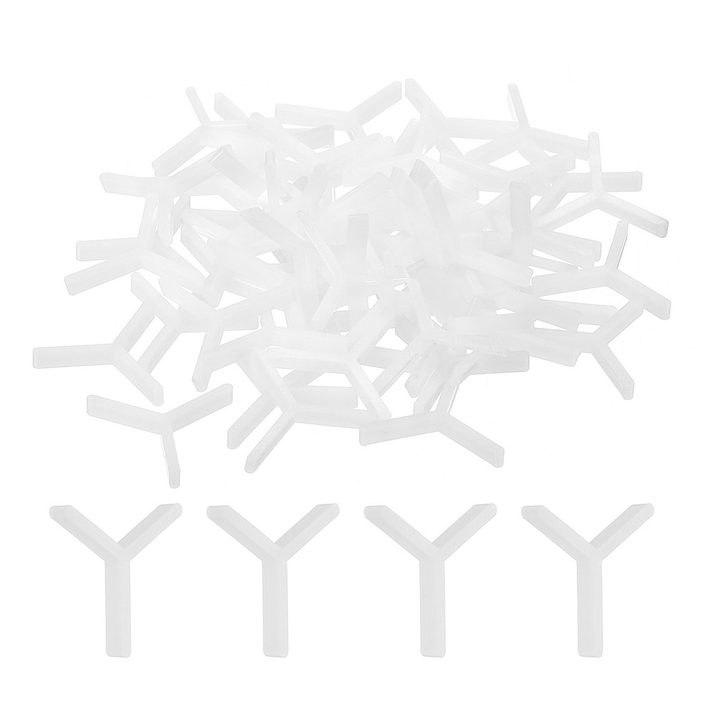 600Pcs Wall Floor Tile Plastic Y Type Spacers Tiling Tools 1.5mm 1/16" White