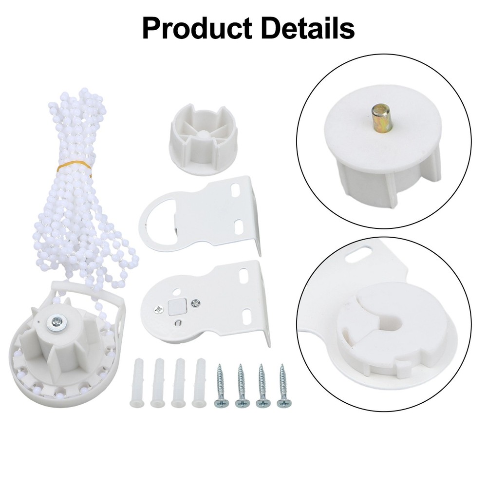 Roller Blind Bracket Kit DIY Bead Chain Kit for Window Curtains 38mm Size