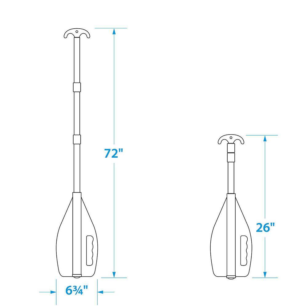 Seachoice Emergency Multi-Purpose Telescoping Boat Hook and Paddle Orange 26”