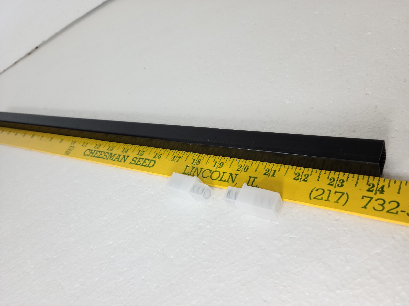 Vintage Black Towel Bar Rod Plastic Spring Rack 24 inch Mid Century Modern Retro