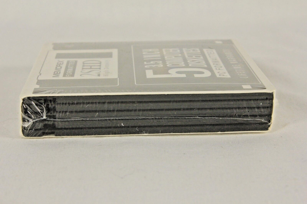 1996 Memorex Formatted 2SHD 5 Pack 3.5'' Diskettes New