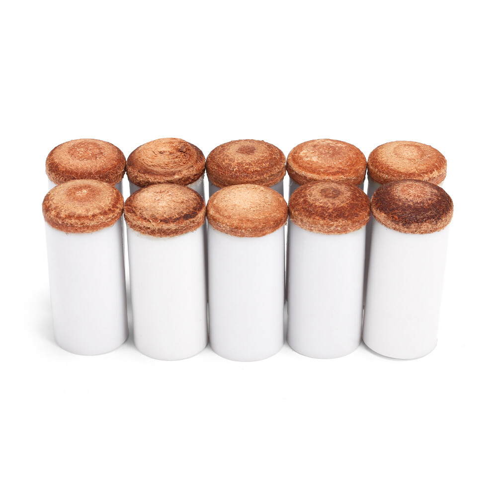 10PCS Pool Cue Tips Hard Plastic Cue Stick Ferrules Billiard Cue Head
