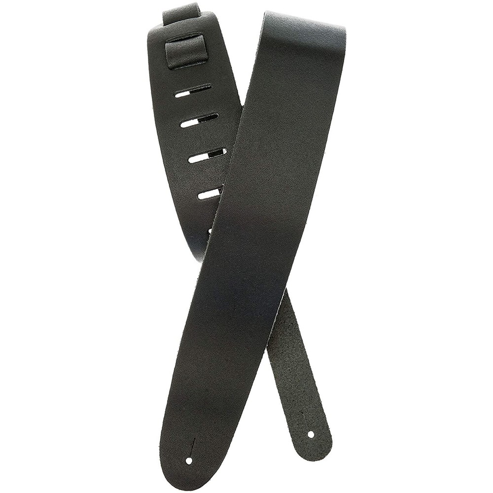 D'Addario Basic Leather 2.5" Guitar Strap, Black