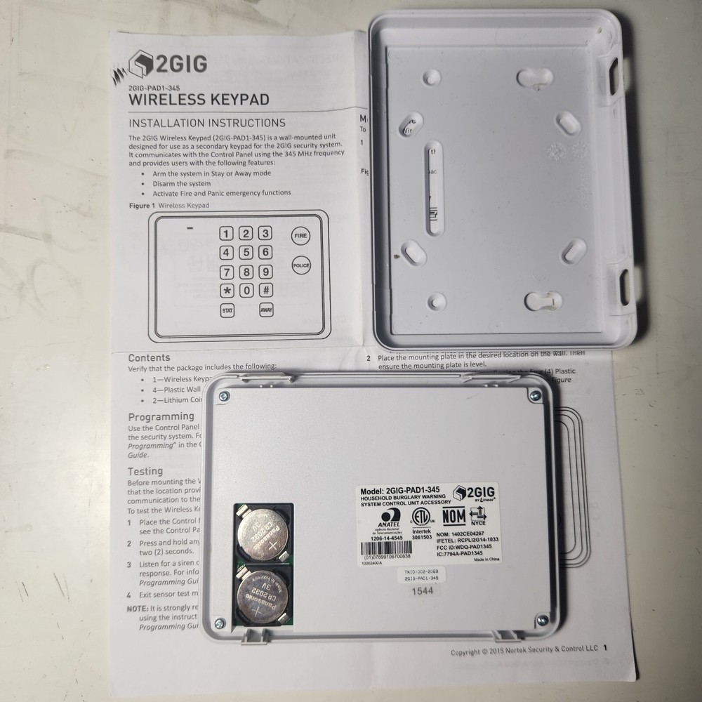 2GIG Wireless Keypad