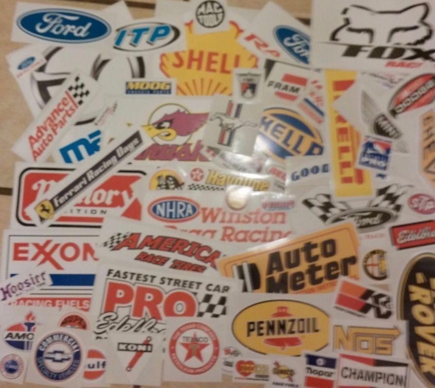 Racing Sticker Set of 26 Grab Bag For Tool Box Shop Garage Mancave Auto Decals