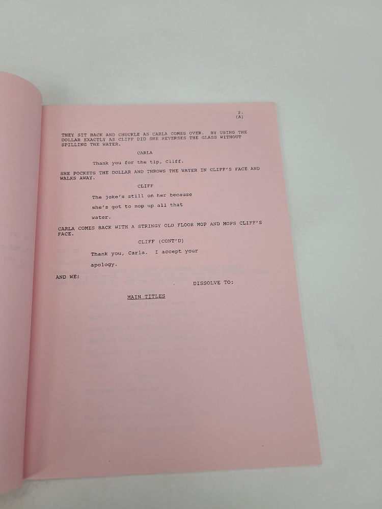 CHEERS / Cheri Eichen 1991 TV Script, Robert Machray "Cheers Has Chili"