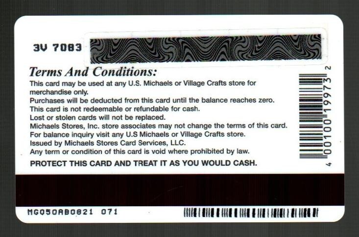 MICHAELS Orange Flower ( 2005 ) Gift Card ( $0 - NO VALUE )