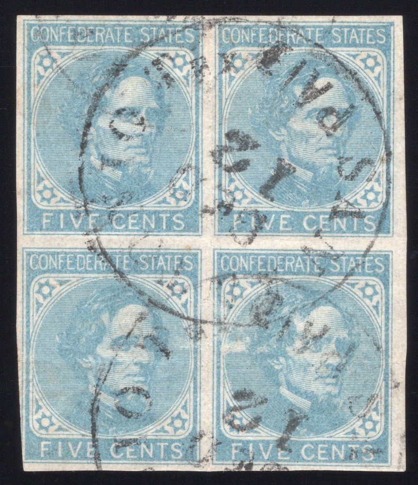 CSA #6, Block of 4, SAN ANTONIO, TEX CDS DEC 12 with PAID (integral) RARE!