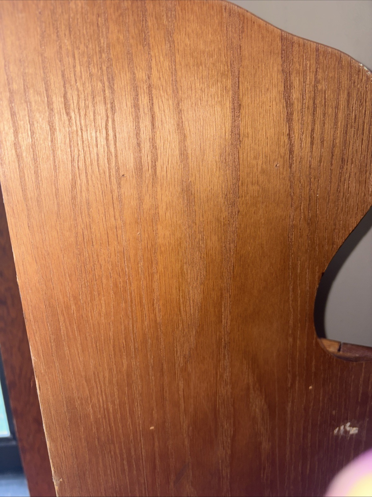 Vintage Oak Curio Corner Cabinet Shelf Display Farmhouse