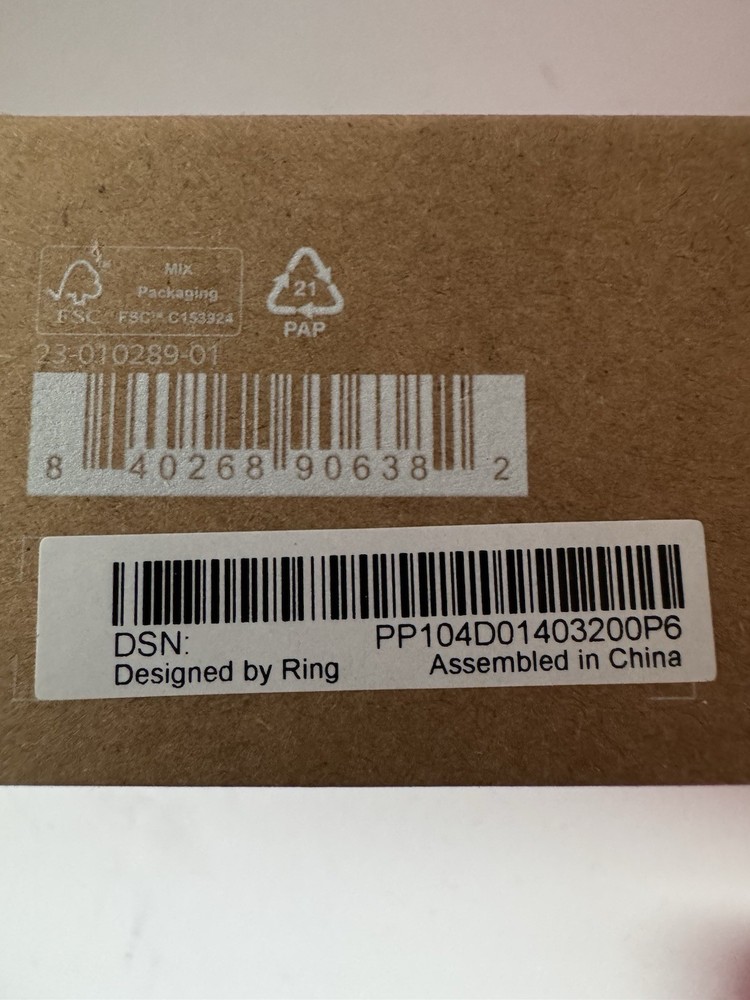 Ring Panic Button 2-Pack White Battery Powered Model PP104D01403200P6