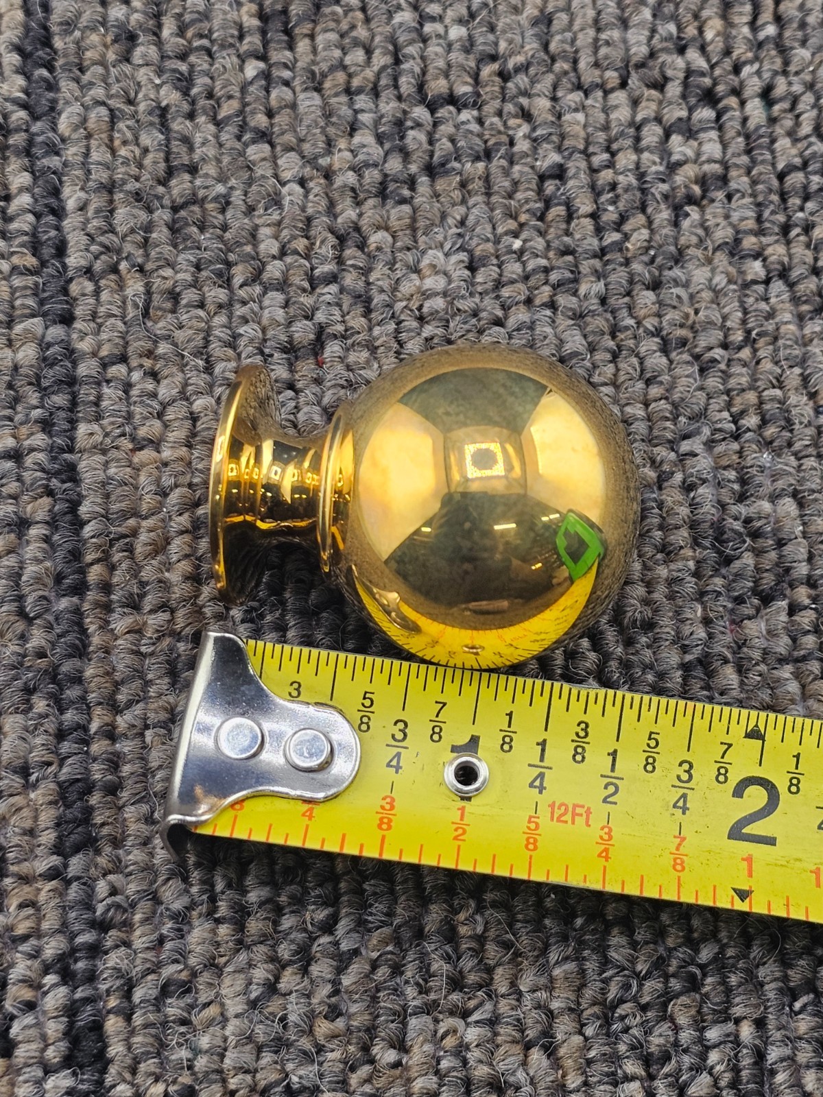 REJUVENATION: Classic Living Finish Ball Cabinet Knob Unlacquered Brass 1-1/14"