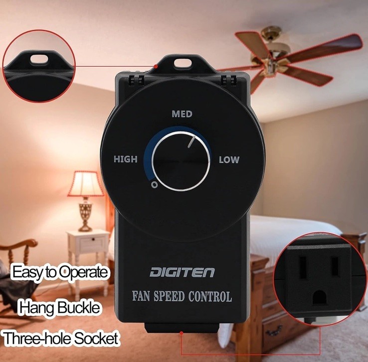 DIGITEN Variable Speed Controller Exhaust Variable Speed Fan Speed Adjuster E49