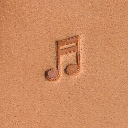 Music Slanted Beamed Sixteenth Note E572 Leather Stamp