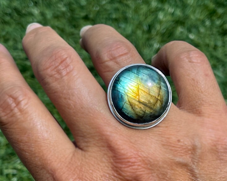 Northern Lights Labradorite Ring