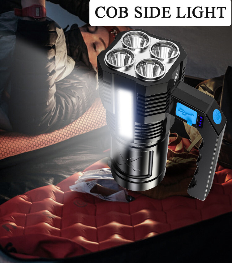 350000000 Lumen Super Bright LED Tactical Flashlight Rechargeable LED Work Light