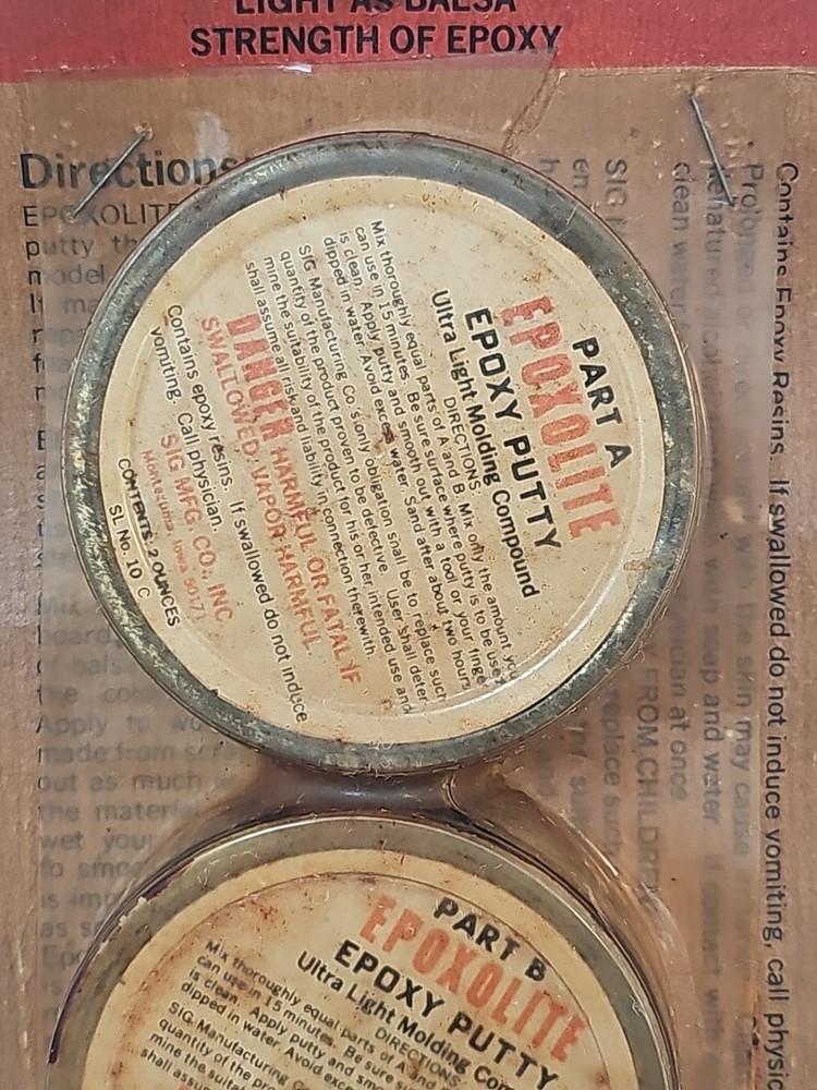 Epoxy Putty For Model Airplanes A&B. USA Read Please